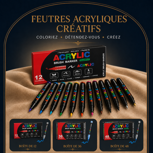 Boîte de feutres acryliques