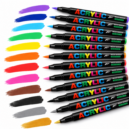 Coffret de 12 feutres acrylique de coloriage